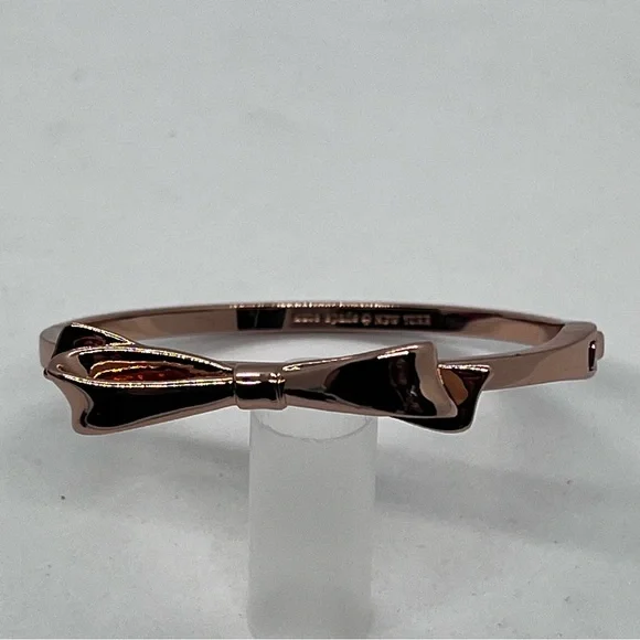 kate spade rose gold bow bangle bracelet - Picture 2 of 10
